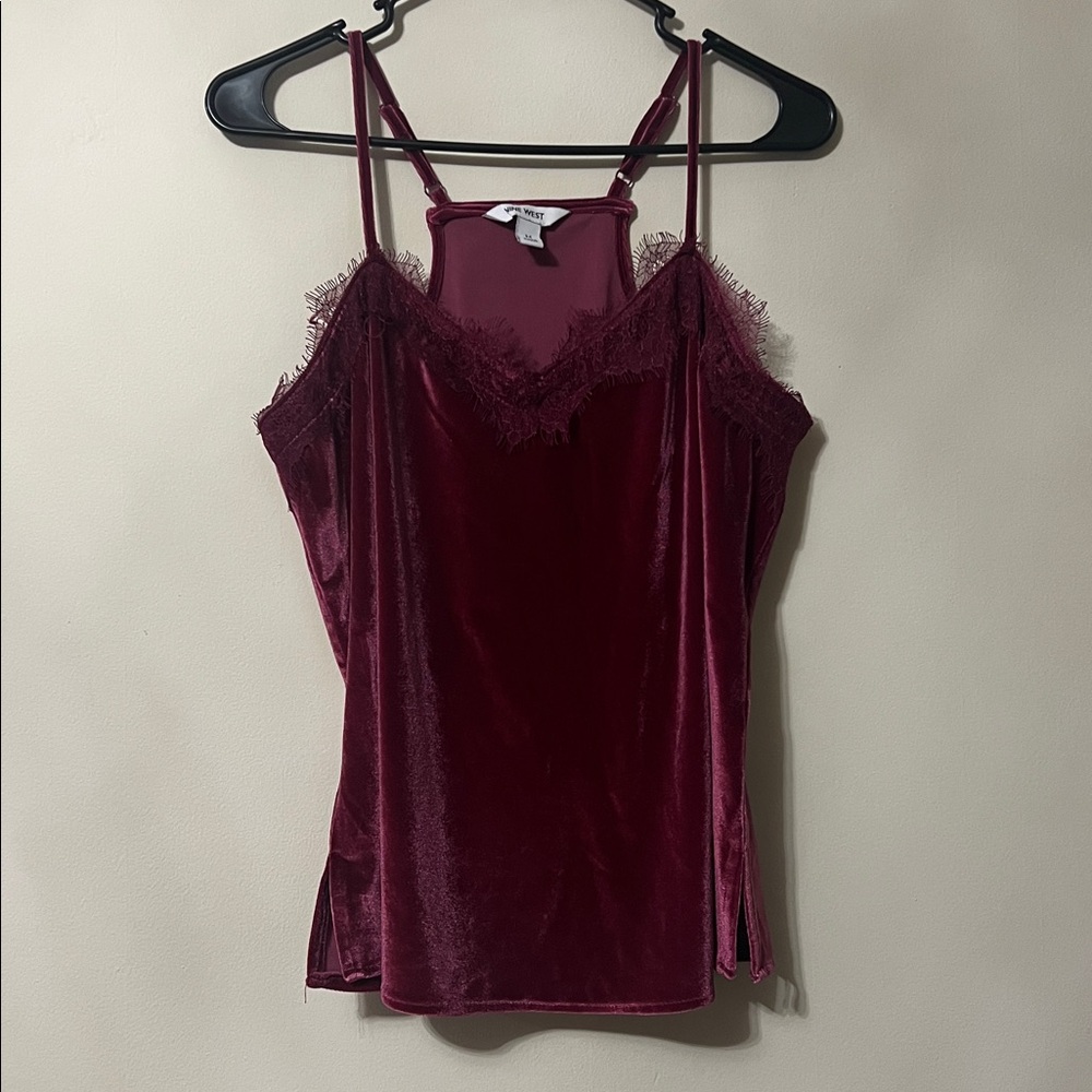 Nine West Pink Velvet Cami